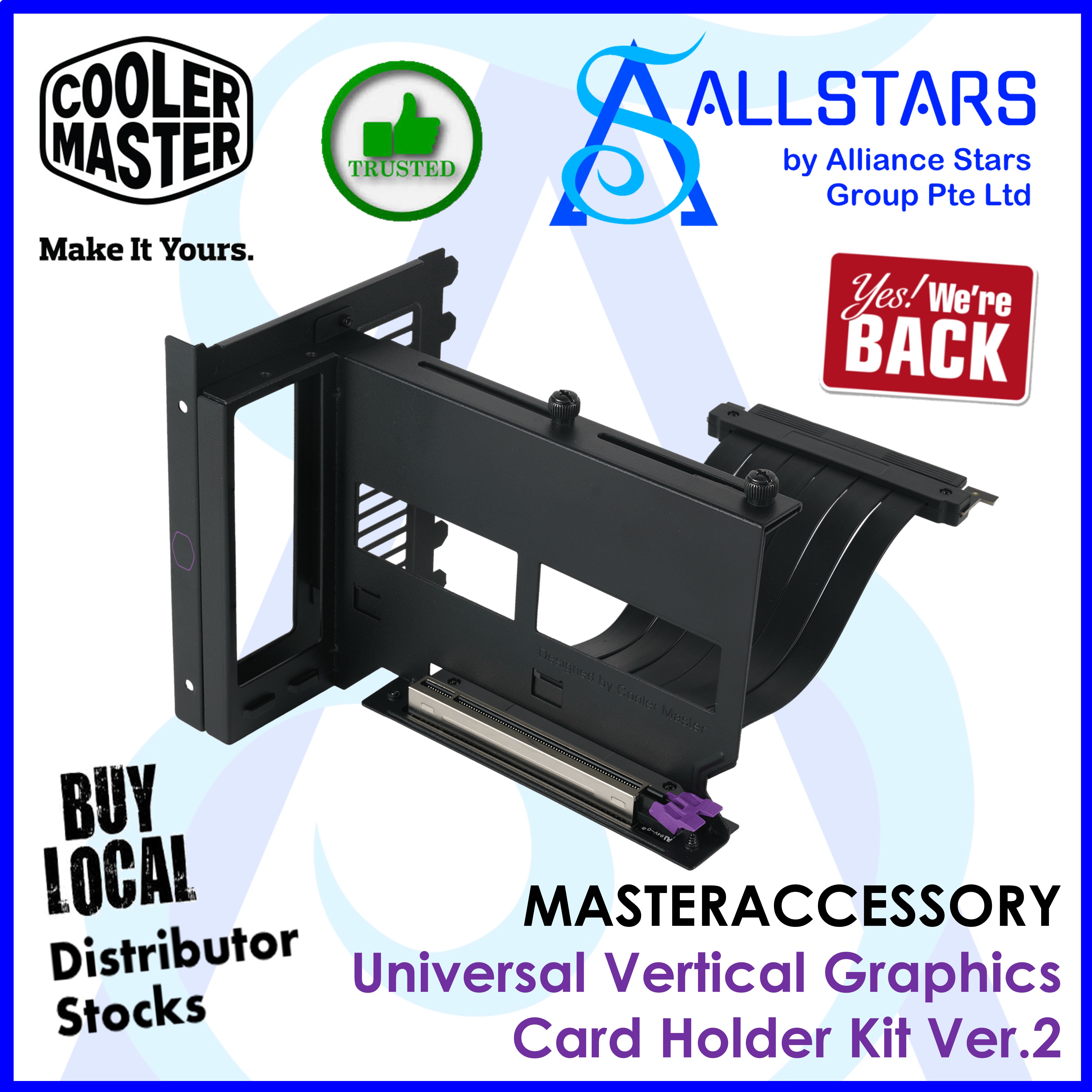 (ALLSTARS : We Are Back Promo) CM / Cooler Master / CoolerMaster MasterAccessory Universal Vertical GPU Holder Kit v2 (MCA-U000R-KFVK01)