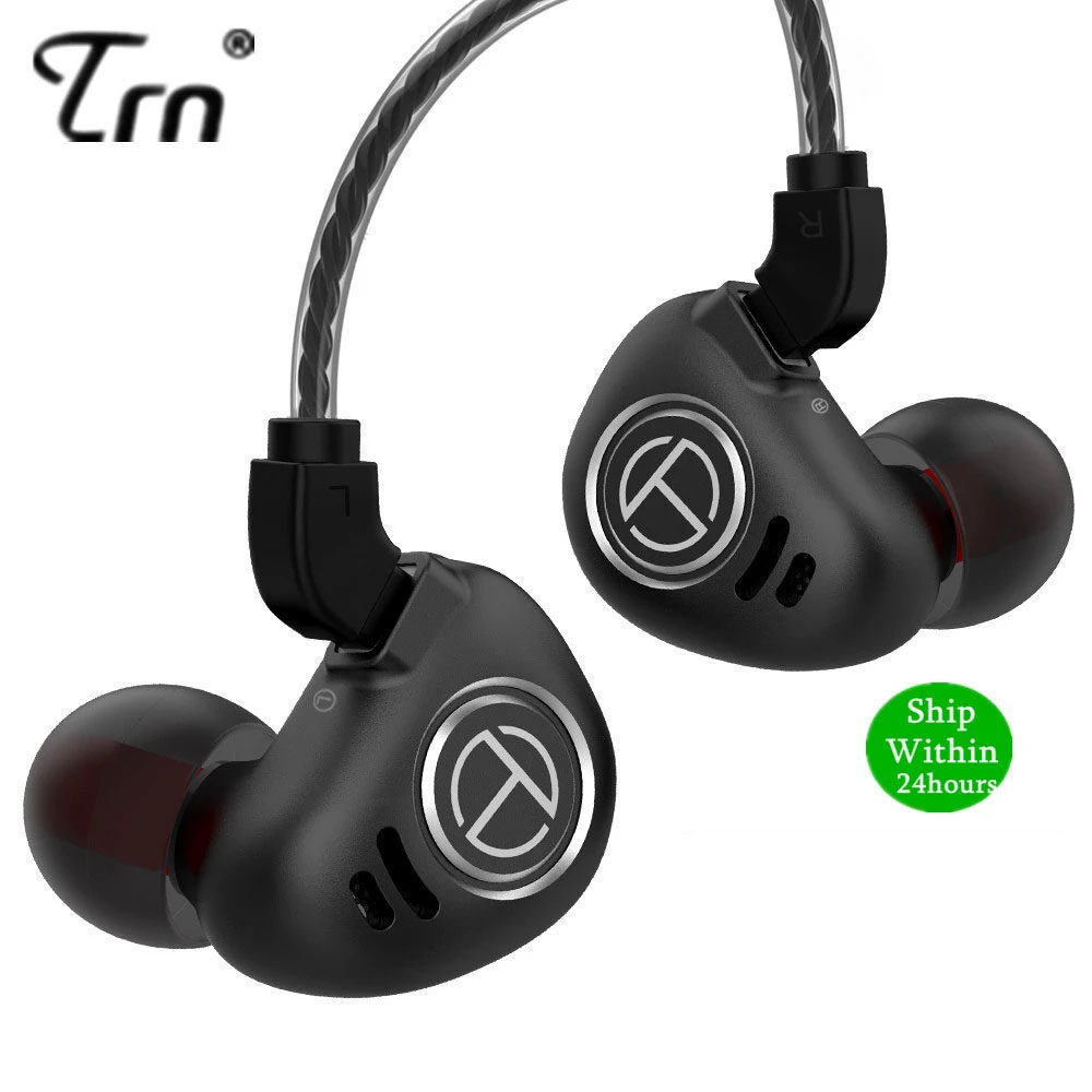 TRN V90 4BA+1DD Metal Headset Hybrid Units HIFI Bass Earbuds In Ear Monitor Earphones Noise Cancelling Earphone V80 ZS10 PRO X6