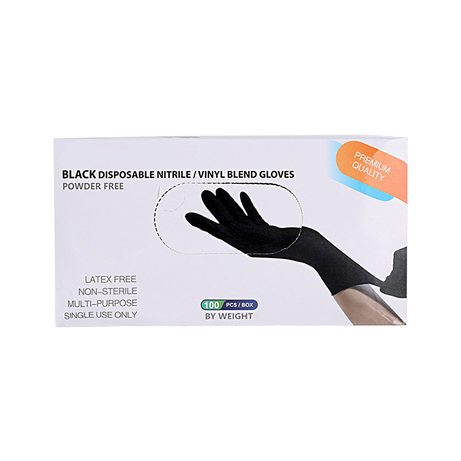 EMachinery 100Pcs Tattoo Gloves Disposable High Elasticity Waterproof Powder Free Black Tattoo Latex Gloves for Daily Wear Tattoo Gloves High