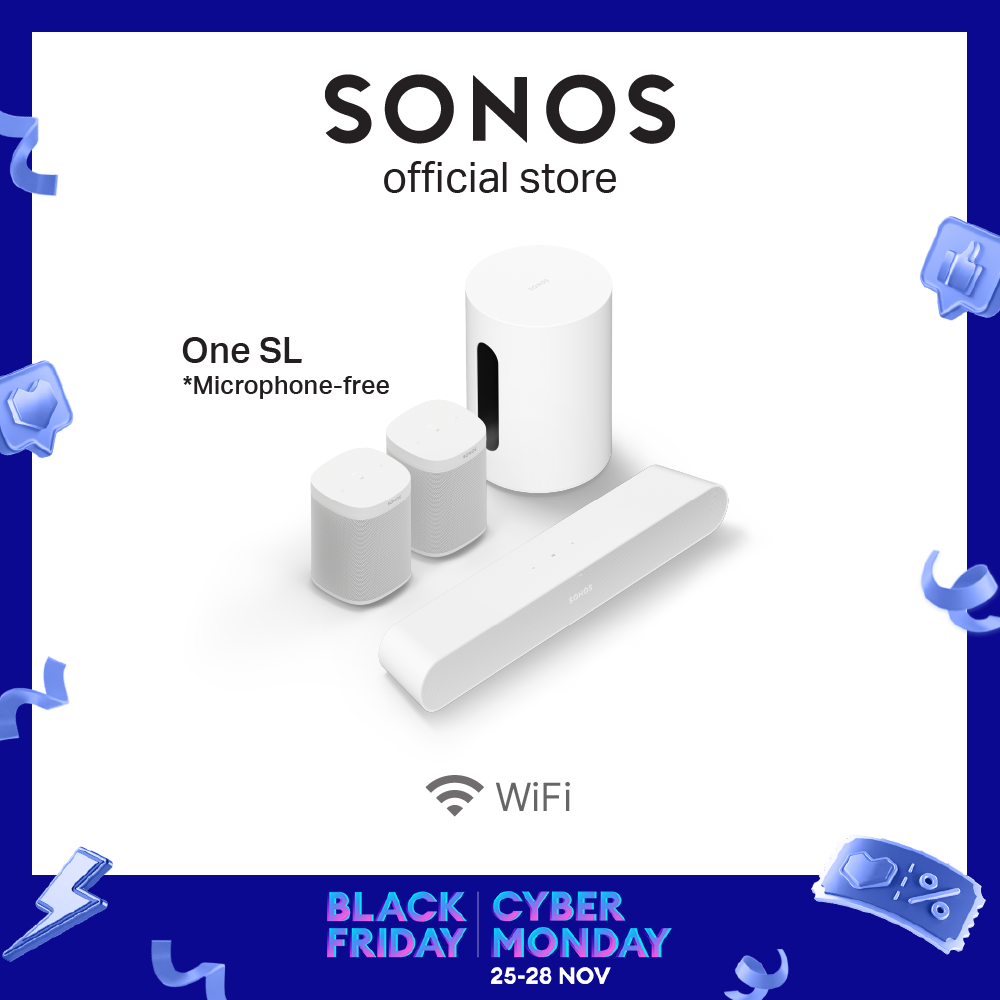 [New] Sonos 5.1 Ray Set Sub Mini And One SL - Wireless Home Theater System for TV