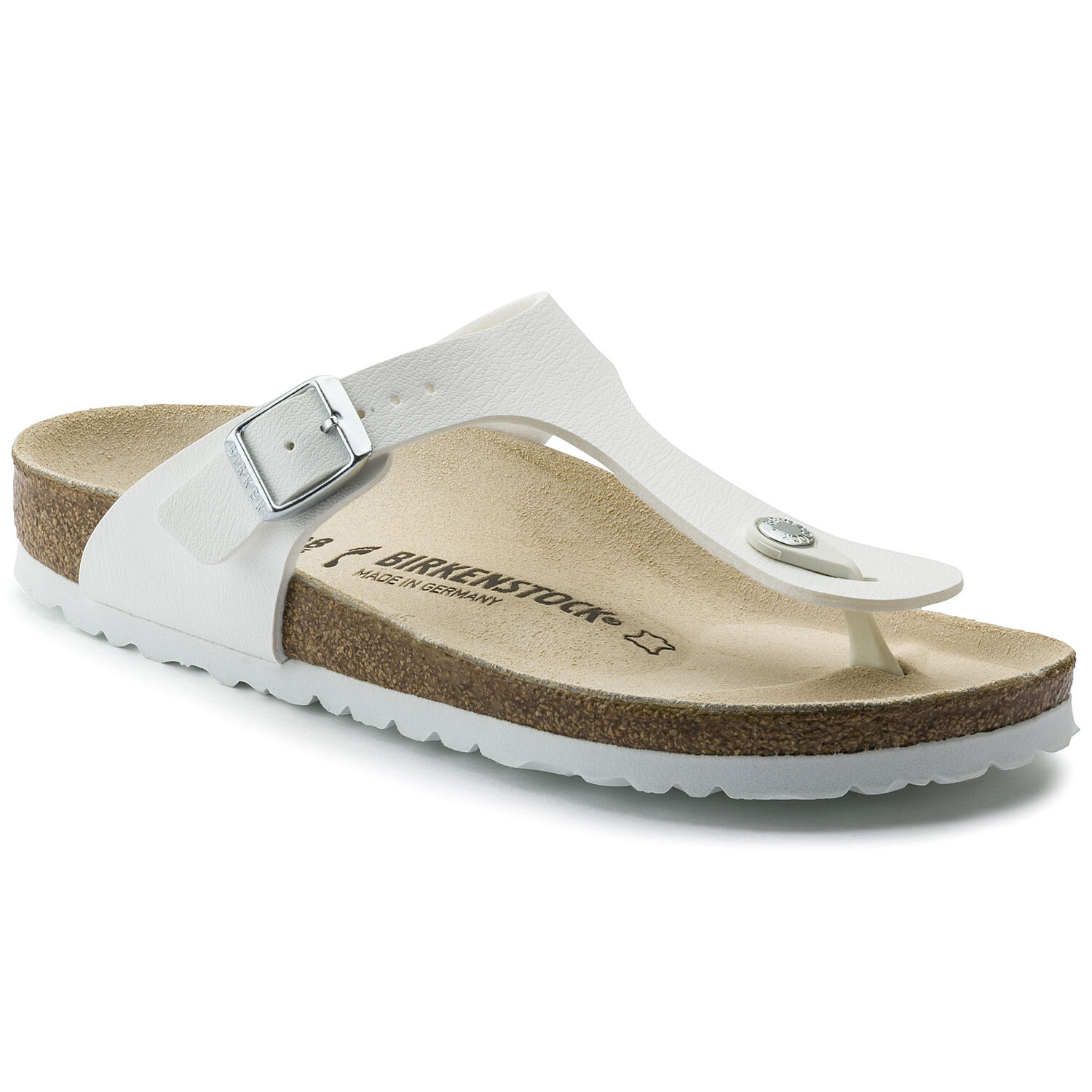 Birkenstock Gizeh Birko-Flor Unisex Regular Width Sandals in White