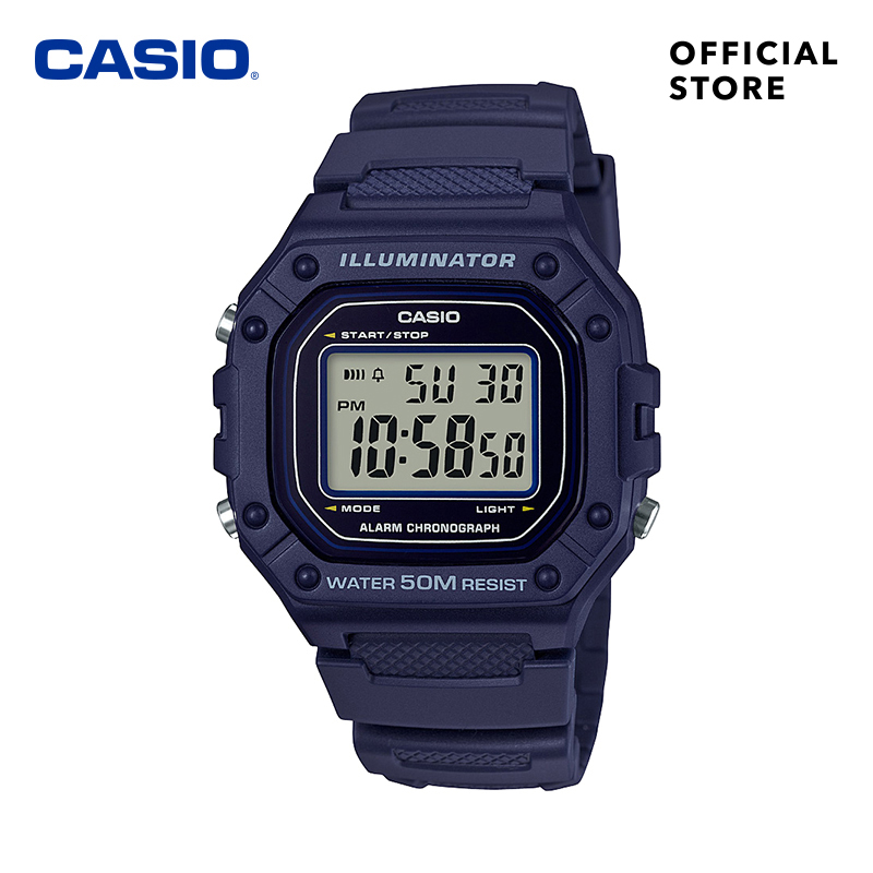 CASIO GENERAL W-218H-2AVDF Blue Resin Band
