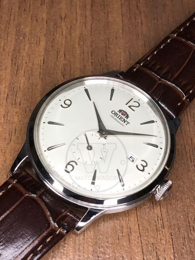 [Watchwagon] Orient RA-AP0002S10B Bambino Automatic Silver Case White Dial Leather Strap Men's Watch Case Size 40 mm